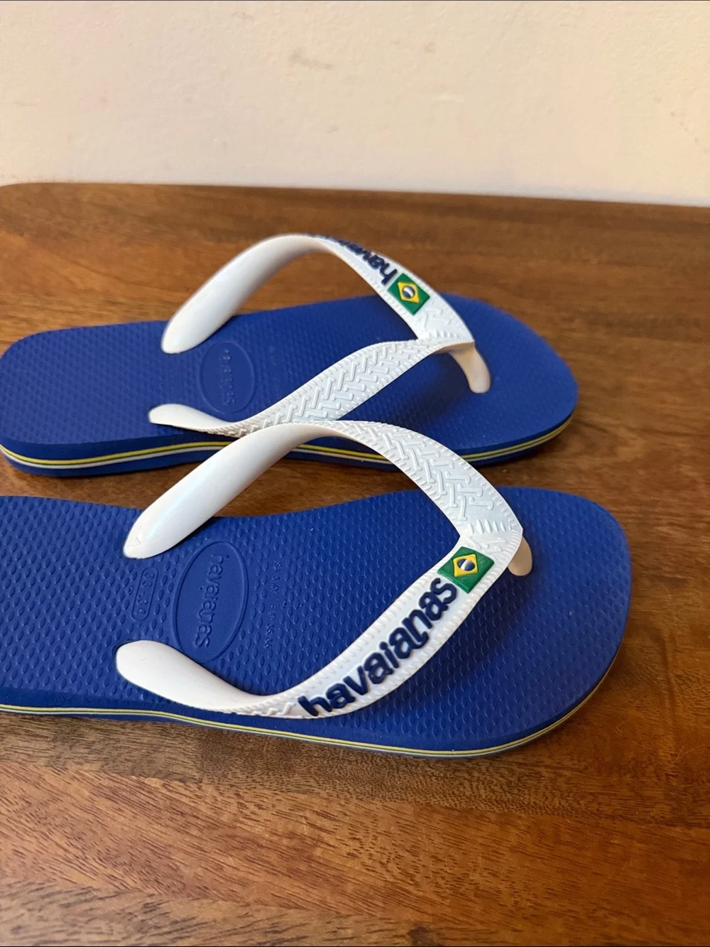 Havaianas Kids Blue and White Flip Flops